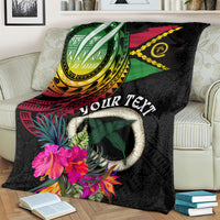 Personalised Vanuatu 44th Anniversary Blanket Boars Tusk Tugeta Yumi Selebretem Indipendens Dei LT03 - Polynesian Pride