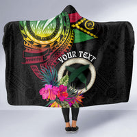 Personalised Vanuatu 44th Anniversary Hooded Blanket Boars Tusk Tugeta Yumi Selebretem Indipendens Dei LT03 - Polynesian Pride