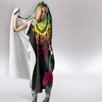 Personalised Vanuatu 44th Anniversary Hooded Blanket Boars Tusk Tugeta Yumi Selebretem Indipendens Dei LT03 - Polynesian Pride
