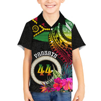 Vanuatu 44th Anniversary Kid Hawaiian Shirt Boars Tusk Tugeta Yumi Selebretem Indipendens Dei
