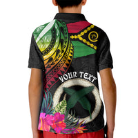 Vanuatu 44th Anniversary Kid Polo Shirt Boars Tusk Tugeta Yumi Selebretem Indipendens Dei
