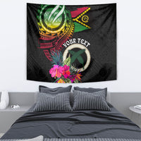 Personalised Vanuatu 44th Anniversary Tapestry Boars Tusk Tugeta Yumi Selebretem Indipendens Dei LT03 - Polynesian Pride