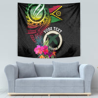 Personalised Vanuatu 44th Anniversary Tapestry Boars Tusk Tugeta Yumi Selebretem Indipendens Dei LT03 - Polynesian Pride