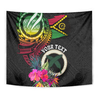 Personalised Vanuatu 44th Anniversary Tapestry Boars Tusk Tugeta Yumi Selebretem Indipendens Dei LT03 - Polynesian Pride