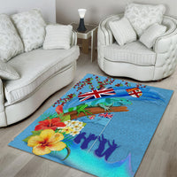 Fiji Day Area Rug Tagimoucia Flower and Melanesia Pattern
