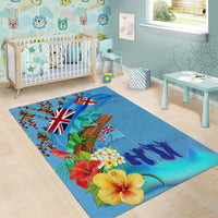 Fiji Day Area Rug Tagimoucia Flower and Melanesia Pattern