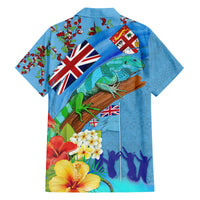 Fiji Day Family Matching Tank Maxi Dress and Hawaiian Shirt Tagimoucia Flower and Melanesia Pattern