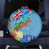 Fiji Day Spare Tire Cover Tagimoucia Flower and Melanesia Pattern