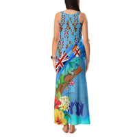 Fiji Day Tank Maxi Dress Tagimoucia Flower and Melanesia Pattern LT03 - Polynesian Pride