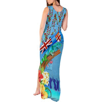 Fiji Day Tank Maxi Dress Tagimoucia Flower and Melanesia Pattern LT03 - Polynesian Pride