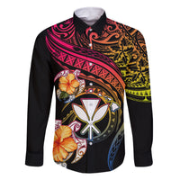 Polynesia Hawaii Turtle Day Family Matching Tank Maxi Dress and Hawaiian Shirt Hibiscus and Kanaka Maoli