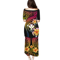 Polynesia Hawaii Turtle Day Puletasi Hibiscus and Kanaka Maoli