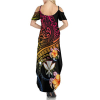 Polynesia Hawaii Turtle Day Summer Maxi Dress Hibiscus and Kanaka Maoli LT03 - Polynesian Pride