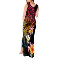 Polynesia Hawaii Turtle Day Tank Maxi Dress Hibiscus and Kanaka Maoli LT03 - Polynesian Pride