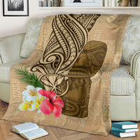Hawaii Kanaloa Tiki Blanket Polynesian Tattoo and Tapa Pattern LT03 - Polynesian Pride