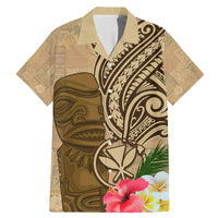 Hawaii Kanaloa Tiki Family Matching Mermaid Dress and Hawaiian Shirt Polynesian Tattoo and Tapa Pattern