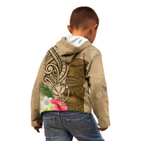 Hawaii Kanaloa Tiki Kid Hoodie Polynesian Tattoo and Tapa Pattern