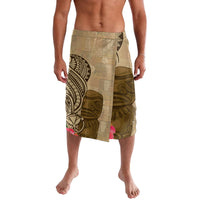 Hawaii Kanaloa Tiki Lavalava Polynesian Tattoo and Tapa Pattern LT03 Beige - Polynesian Pride
