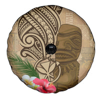 Hawaii Kanaloa Tiki Spare Tire Cover Polynesian Tattoo and Tapa Pattern LT03 - Polynesian Pride