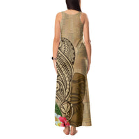Hawaii Kanaloa Tiki Tank Maxi Dress Polynesian Tattoo and Tapa Pattern LT03 - Polynesian Pride