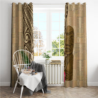 Hawaii Kanaloa Tiki Window Curtain Polynesian Tattoo and Tapa Pattern LT03 - Polynesian Pride