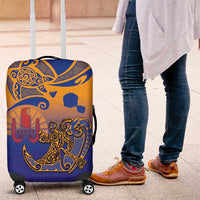 Hawaiki Nui Va'a Solo French Polynesia Luggage Cover Sunset Color LT03 Yellow - Polynesian Pride