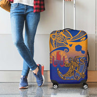 Hawaiki Nui Va'a Solo French Polynesia Luggage Cover Sunset Color LT03 - Polynesian Pride