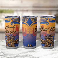 Hawaiki Nui Va'a Solo French Polynesia Tumbler Cup Sunset Color LT03 - Polynesian Pride