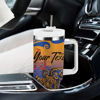 Hawaiki Nui Va'a Solo French Polynesia Tumbler With Handle Sunset Color LT03 - Polynesian Pride