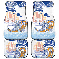 Hawaiki Nui Va'a Solo French Polynesia Car Mats Blue Color LT03 - Polynesian Pride