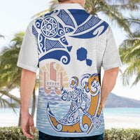 Hawaiki Nui Va'a Solo French Polynesia Hawaiian Shirt Blue Color LT03 - Polynesian Pride