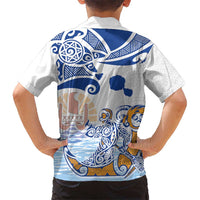 Hawaiki Nui Va'a Solo French Polynesia Hawaiian Shirt Blue Color LT03 - Polynesian Pride