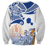 Hawaiki Nui Va'a Solo French Polynesia Sweatshirt Blue Color LT03 - Polynesian Pride