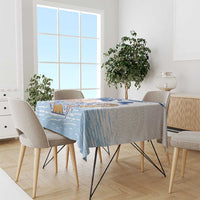 Hawaiki Nui Va'a Solo French Polynesia Tablecloth Blue Color LT03 - Polynesian Pride
