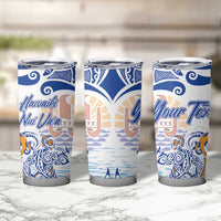 Hawaiki Nui Va'a Solo French Polynesia Tumbler Cup Blue Color LT03 - Polynesian Pride