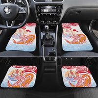 Hawaiki Nui Va'a Solo French Polynesia Car Mats Red Color LT03 Set 4pcs Red - Polynesian Pride