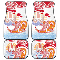 Hawaiki Nui Va'a Solo French Polynesia Car Mats Red Color LT03 - Polynesian Pride