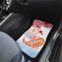Hawaiki Nui Va'a Solo French Polynesia Car Mats Red Color LT03 - Polynesian Pride