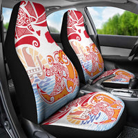 Hawaiki Nui Va'a Solo French Polynesia Car Seat Cover Red Color