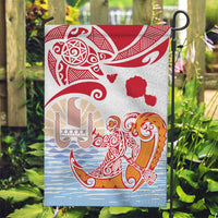 Hawaiki Nui Va'a Solo French Polynesia Garden Flag Red Color LT03 Garden Flag Red - Polynesian Pride