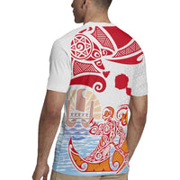 Hawaiki Nui Va'a Solo French Polynesia Rugby Jersey Red Color LT03 - Polynesian Pride