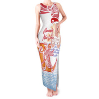 Hawaiki Nui Va'a Solo French Polynesia Tank Maxi Dress Red Color LT03 Women Red - Polynesian Pride