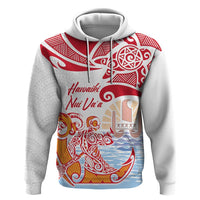 Hawaiki Nui Va'a Solo French Polynesia Zip Hoodie Red Color LT03 Pullover Hoodie Red - Polynesian Pride