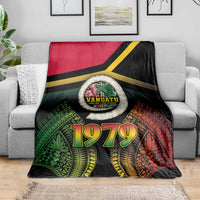 Vanuatu Constitution Day Blanket Polynesian Tattoo and Pig Tusk Since 1979 LT03 - Polynesian Pride