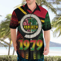 Vanuatu Constitution Day Hawaiian Shirt Polynesian Tattoo and Pig Tusk Since 1979 LT03 - Polynesian Pride