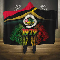 Vanuatu Constitution Day Hooded Blanket Polynesian Tattoo and Pig Tusk Since 1979 LT03 - Polynesian Pride