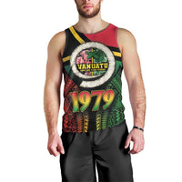 Vanuatu Constitution Day Men Tank Top Polynesian Tattoo and Pig Tusk Since 1979 LT03 - Polynesian Pride