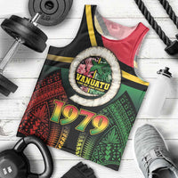 Vanuatu Constitution Day Men Tank Top Polynesian Tattoo and Pig Tusk Since 1979 LT03 - Polynesian Pride