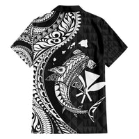 Aloha Hawaii Hammerhead Shark Hawaiian Shirt Black Kakau and Polynesian Tattoo LT03 - Polynesian Pride