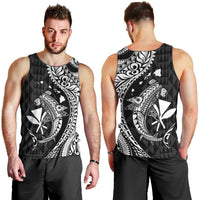 Aloha Hawaii Hammerhead Shark Men Tank Top Black Kakau and Polynesian Tattoo LT03 - Polynesian Pride